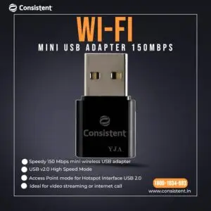 consistent wi fi mini usb adapter (150 mbps)